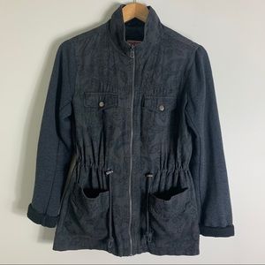 Grey Pattered Utility Jacket